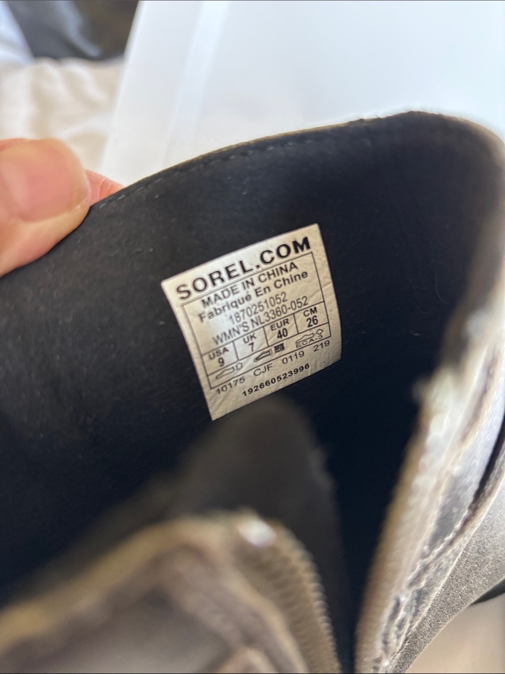 Sorel Joan of Arctic Grey Leather Ankle Boots with Side Zip Size 9 - Picture 9 of 11